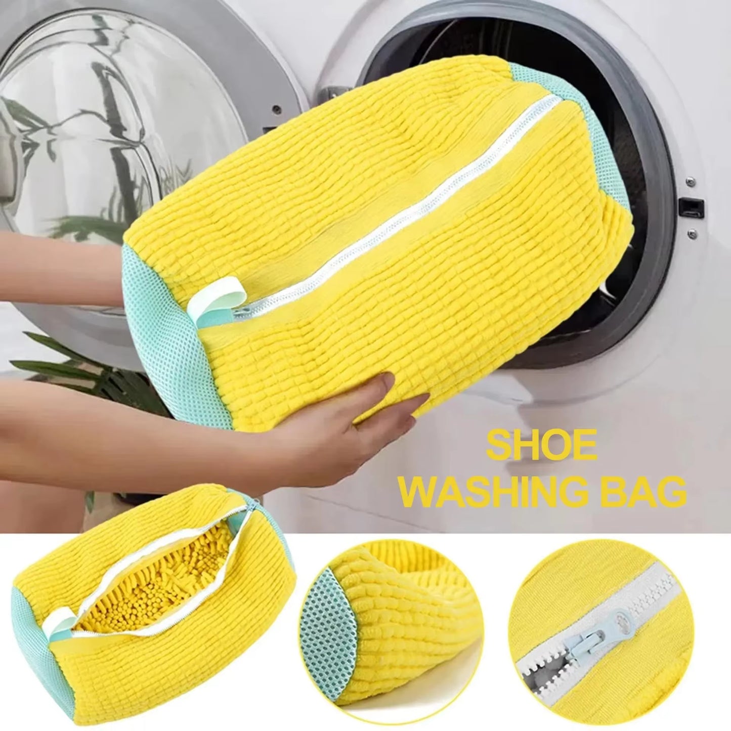 1/2PC New Washing Shoes Bag Cotton Laundry Net Fluffy Fibers Easily Remove Dirt Washing Bags Anti-Deformation Shoes Bag